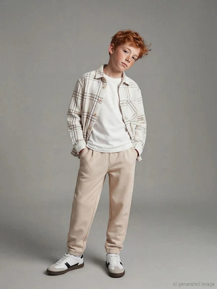 LCW Kids Bej Beli Lastikli Erkek Çocuk Pantolon ürün görseli 1