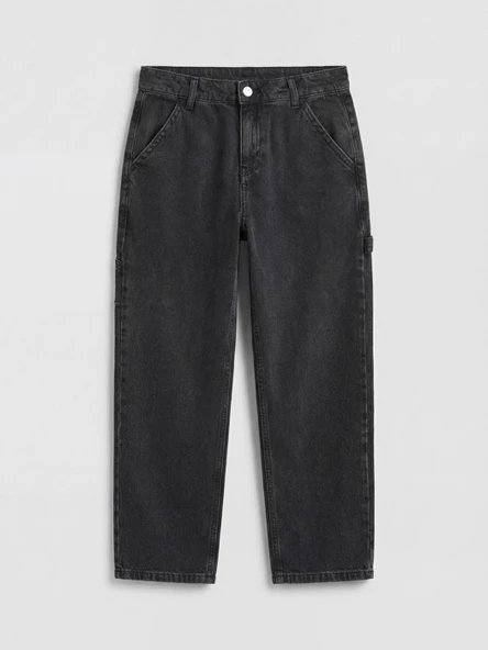 LCW Kids Siyah Loose Fit Erkek Çocuk Jean Pantolon ürün görseli 1