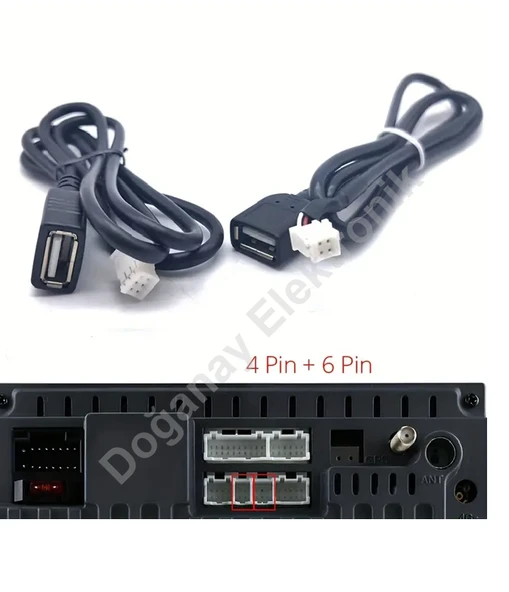 USB Android Multimedya Kablo 6 PIN - Resim 2