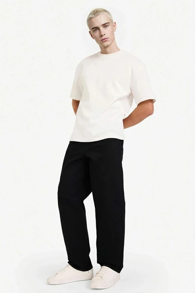 Defacto F8644AXNM40 Siyah Baggy Fit Jean Pantolon ürün görseli 1