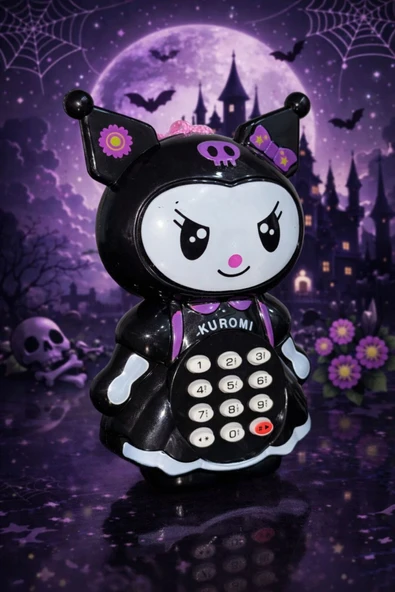 Kuromi Müzikli Oyuncak Telefon siyah ürün görseli 1