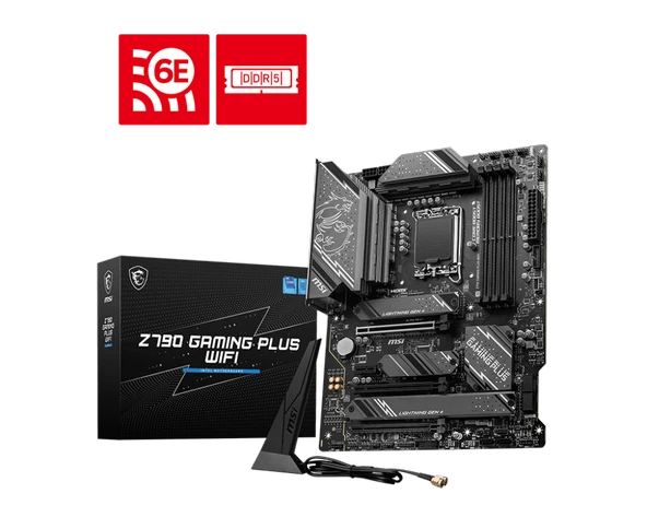 MSI Z790 GAMING PLUS WIFI Z790 DDR5 (Vga Yok) GLan 2.5G ATX DP HD USB3.2 WIFI6 M2 1700p Anakart ürün görseli 1