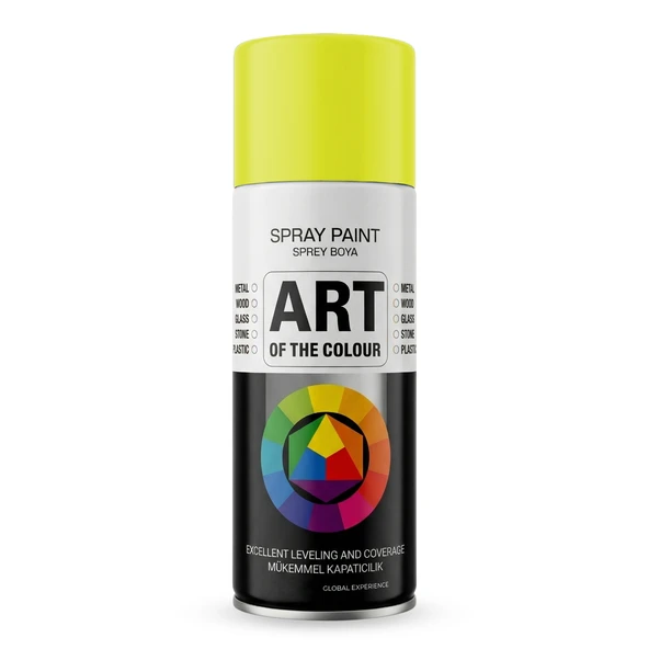 RAL1018 Sarı Prof. Sprey Boya Metal Ahşap Taş Plastik ve Cam Yüzeylere Uygun Spray Boya 400 ml ürün görseli 1