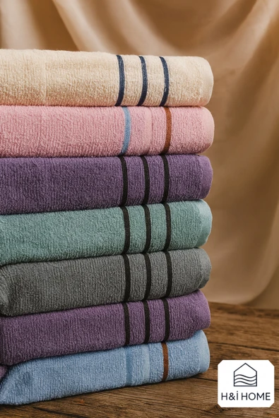 H&İ HOME TEXTILE Eko Seri- 50x90 Cm El Yüz Havlusu 7'li ürün görseli 1