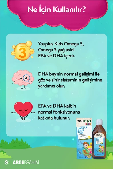 Youplus Kids Omega-3 150 ml - Resim 3