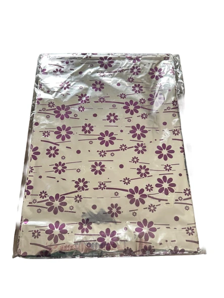 Omeyva Desenli Metalize Hediye Paketi Yapışkanlı Torba Poşet - 25x35 Cm. - 100 Adetlik 1 Paket ürün görseli 1