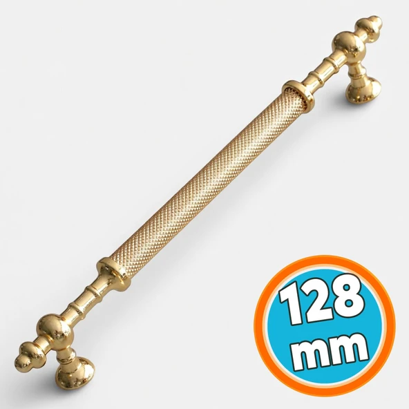 Metal Kulp 128 mm-12.8 cm Altın Gold Mobilya Çekmece Mutfak Dolabı Dolap Kapak Kulpları Kulbu ürün görseli 1