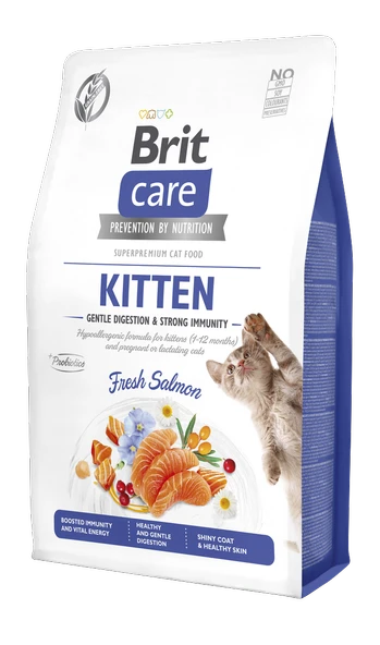 Brit Care Yavru Kediler İçin, Tahılsız, Hipoalerjenik, Taze Somonlu Kuru Mama 2 kg ürün görseli 1