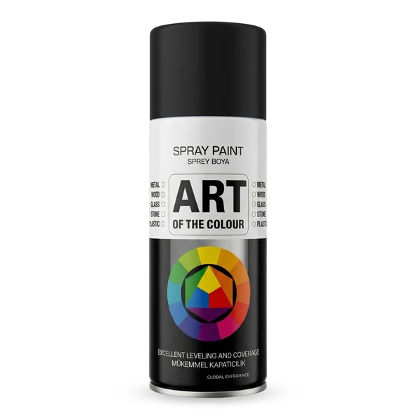 RAL9005 Siyah Prof. Sprey Boya Metal Ahşap Taş Plastik ve Cam Yüzeylere Uygun Spray Boya 400 ml ürün görseli 1