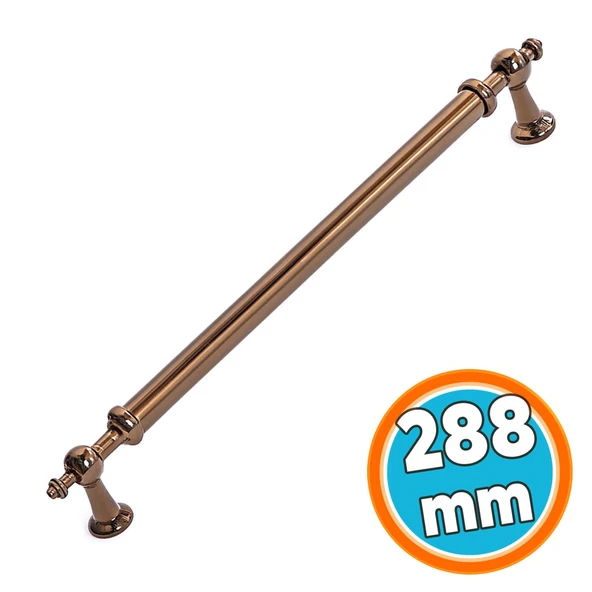 Mobilya Kolu Mutfak Dolabı Çekmece Kapak Kulpu Kulp Tasarımı Düz Model 288 mm Bronz Metal ürün görseli 1