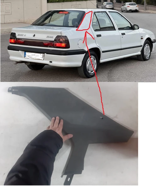 RENAULT 19 EUROPA TAVAN ARKA YAN DİREK İÇ KAPLAMA BAKALİTİ PLASTİĞİ 7702253153 SAĞ ürün görseli 1