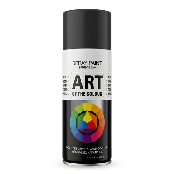 RAL9004 Mat Siyah Prof. Sprey Boya Metal Ahşap Taş Plastik ve Cam Yüzeylere Uygun Spray Boya 400 ml ürün görseli 1