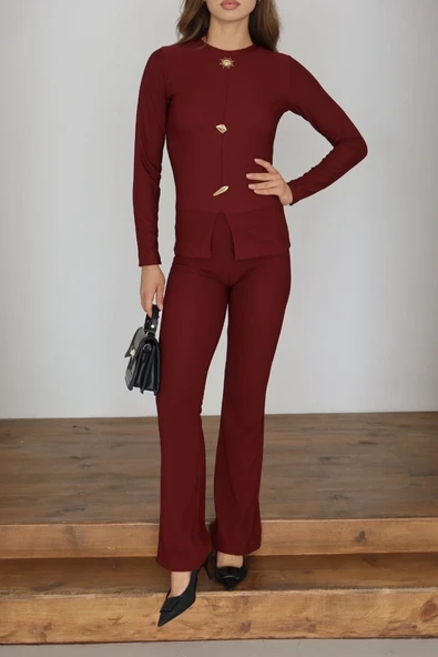 Ottoman alt üst takım bordo pt510442 ürün görseli 1