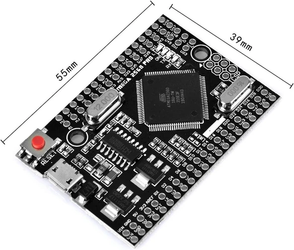Arduino Mega 2560 Pro Mini Geliştirme Kartı - ATmega2560 CH340G ürün görseli 1