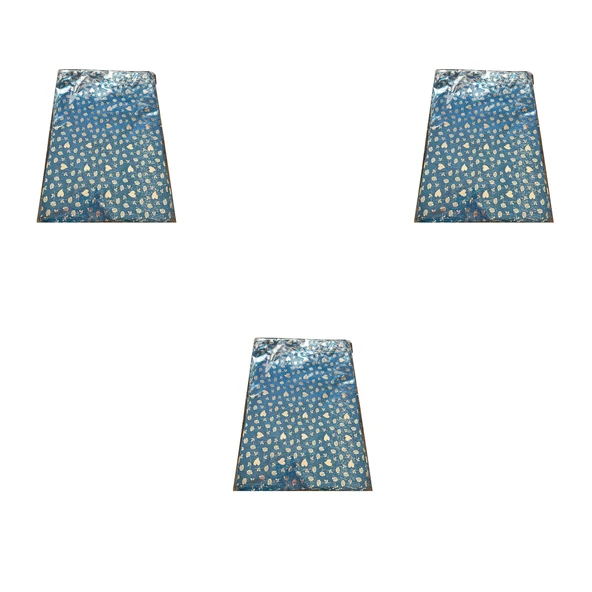 Omeyva Desenli Metalize Hediye Paketi Yapışkanlı Torba Poşet - 35x50 Cm. - 100 Adetlik 3 Paket ürün görseli 1
