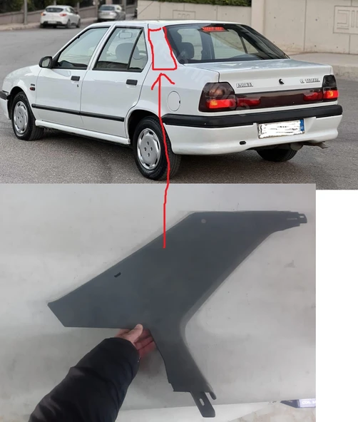 RENAULT 19 EUROPA TAVAN ARKA YAN DİREK İÇ KAPLAMA BAKALİTİ PLASTİĞİ 7702253152 SOL ürün görseli 1