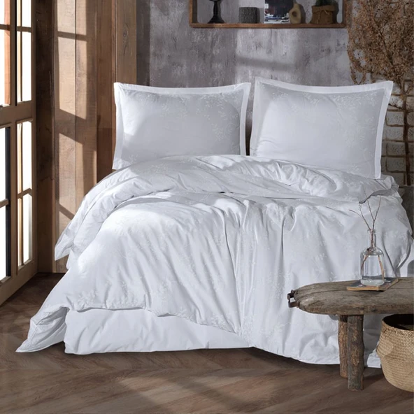 Ranforce Nev Takımı Çift Kişilik Velvet V1 Beyaz ürün görseli 1