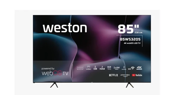 Weston 85WS3205 85" 214 Ekran 4K Ultra HD WebOS TV ürün görseli 1