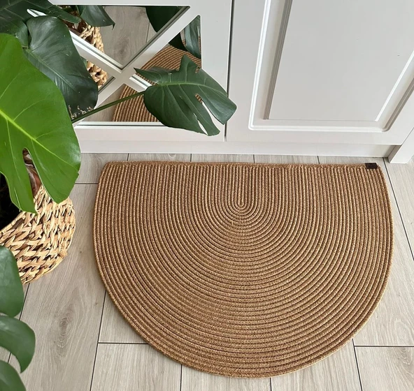 Jüt Hasır D Paspas, Kapı Önü Karşılama (40x70)-Bej - Resim 2