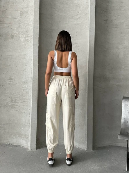 Jogger lastik paça pantolon - Resim 5