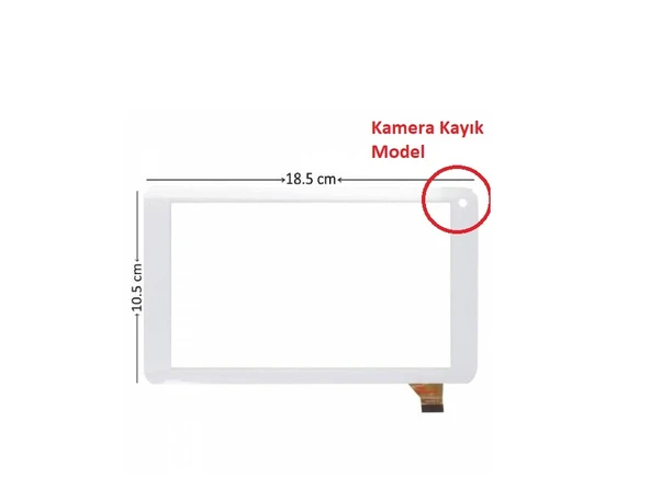 HomeTech Premium TAB7 IPS Quad Tab 7i, MID750, W7009 Casper T17M, T17-M 7" Beyaz Dokunmatik FPC-TP070215(708B) ürün görseli 1
