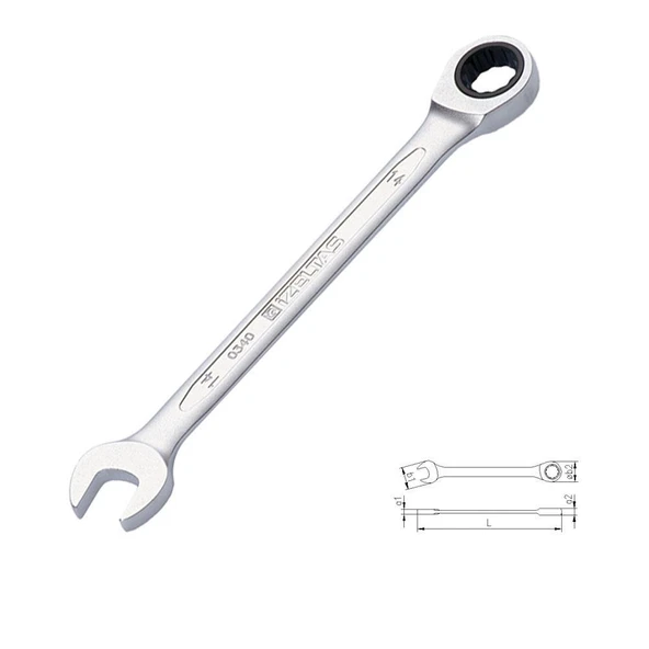 İzeltaş 0340 Cırcır Kombine Anahtar 14 mm ürün görseli 1