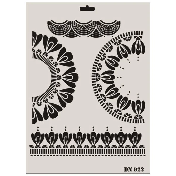 Rich Dantel Seri DN-922 Stencil 35x25 cm ürün görseli 1