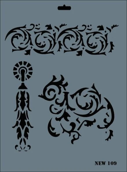 Rich New Seri N-109 Stencil 35x25 cm ürün görseli 1