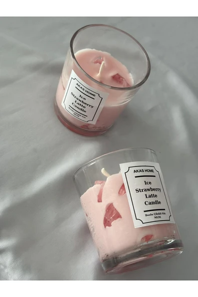 AKAS HOME Çilekli Latte Mum ürün görseli 1