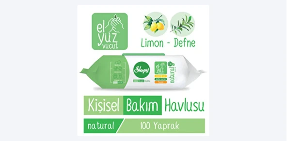 ŞeyliŞeyler - Sleepy Natural Kişisel Bakım Havlusu 100'lü 1 Paket ürün görseli 1