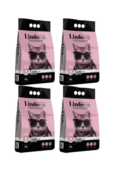 Lindocat Bebek Pudralı Ince Taneli Topaklaşan Kedi Kumu 10 Lt 4 Adet ürün görseli 1