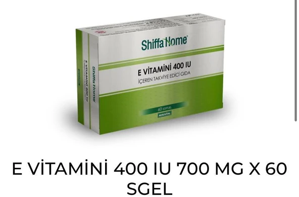 Shıffa Home E Vitamini 400 IU 60 Softgel ürün görseli 1