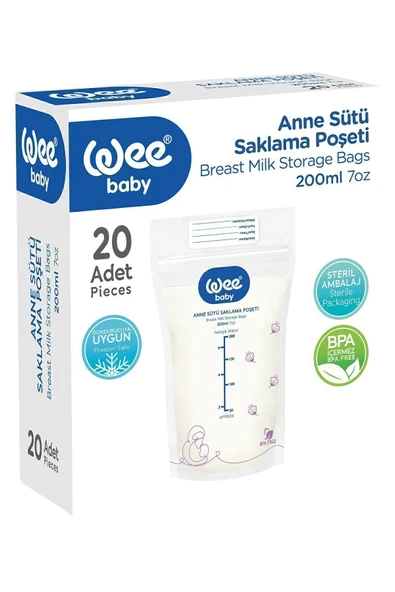 Wee Baby 558 Süt Saklama Poşeti 20'Li ürün görseli 1