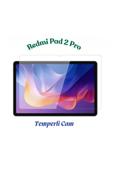 Fuchsia Redmi Pad 2 Pro ile Uyumlu 12.1 inç Tablet Temperli Cam Ekran Koruyucu ürün görseli 1
