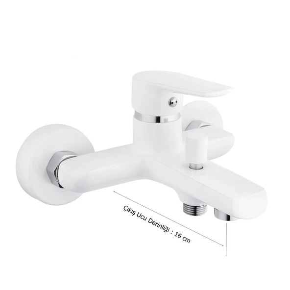 Tema Zenn Banyo Bataryası Beyaz - Resim 2