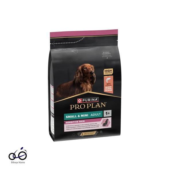 Pro Plan Small & Mini Sensitive Skin Somonlu ve Pirinçli Küçük Irk Yetişkin Köpek Maması 3kg ürün görseli 1