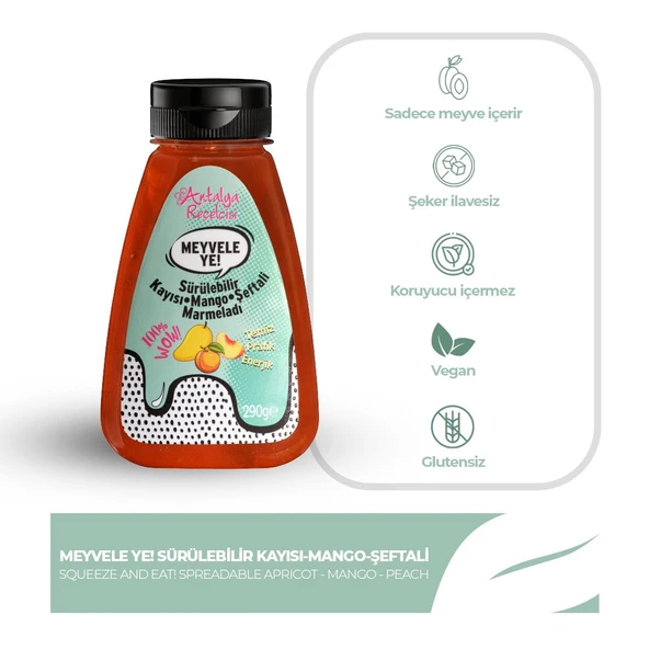 Meyvele Ye! Kayısı Mango Şeftali Marmeladı | Antalya Reçelcisi ürün görseli 1