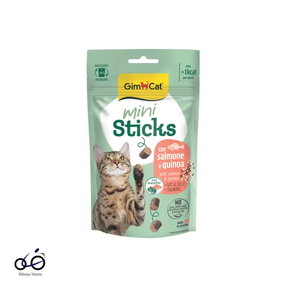 Gimcat Mini Sticks Somon & Kinoa Kedi Ödül Çubuğu 50gr ürün görseli 1
