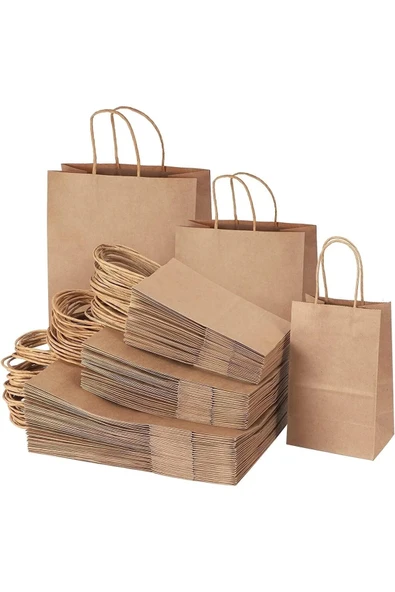 ŞeyliŞeyler - Kraft Kağıt Çanta 32 X 20 X 32 cm 1 Paket 25 Adet ürün görseli 1