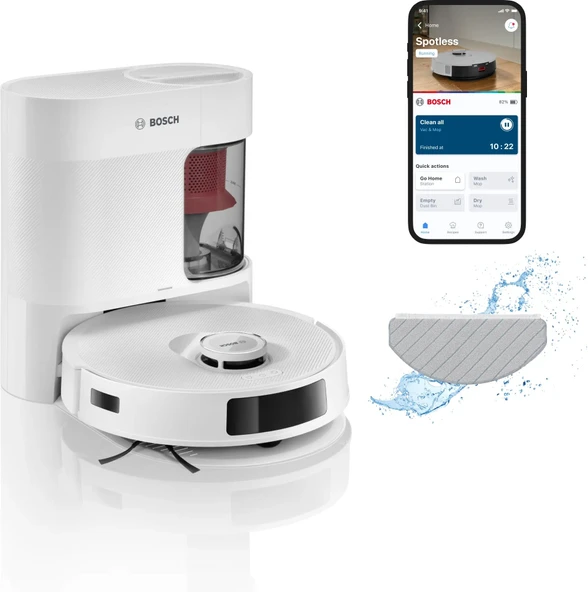 Bosch Spotless Advanced BCRD2W Çöp İstasyonlu Akıllı Robot Süpürge ürün görseli 1