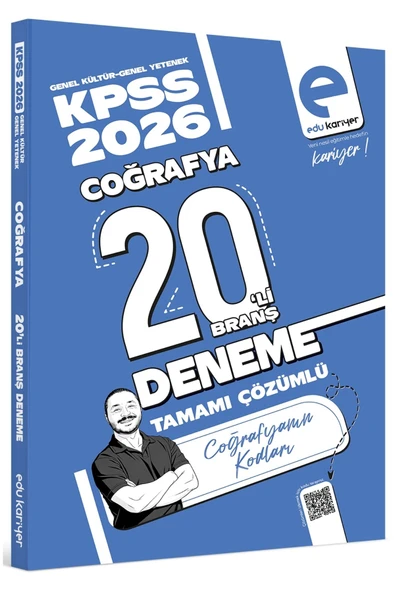 Edu Kariyer Coğrafyanın Kodları 2026 KPSS Coğrafya 20'li Branş Deneme Tamamı Çözümlü ürün görseli 1
