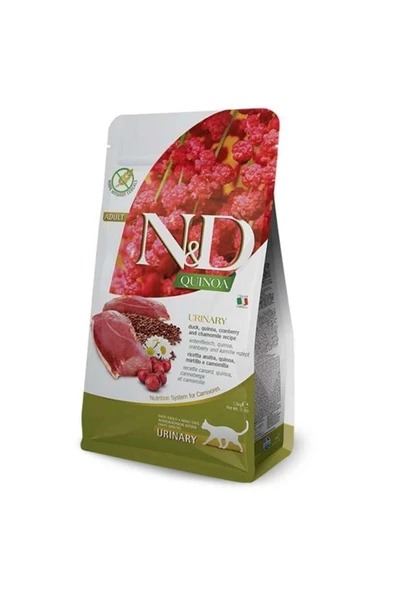 N&D Quinoa Urinary İdrar Yolu Destekleyici Ördekli Kedi Maması 1.5 Kg ürün görseli 1