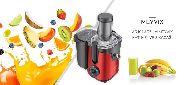 Arzum AR191 Meyvix 1000 W Katı Meyve Sıkacağı ürün görseli 1