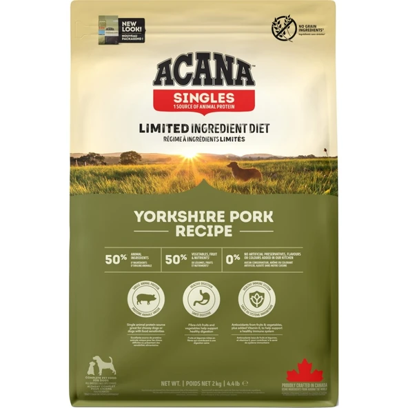 Acana Singles Yorkshire Pork Köpek Maması 2 kg ürün görseli 1