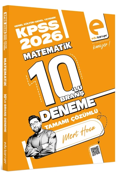 Edu Kariyer Mert Hoca 2026 KPSS Matematik 10'lu Branş Deneme Tamamı Çözümlü ürün görseli 1