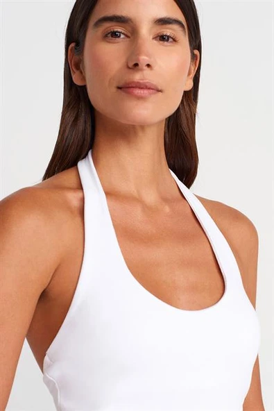 Halter Yaka Top-Beyaz 21052-2Y6 - Resim 3