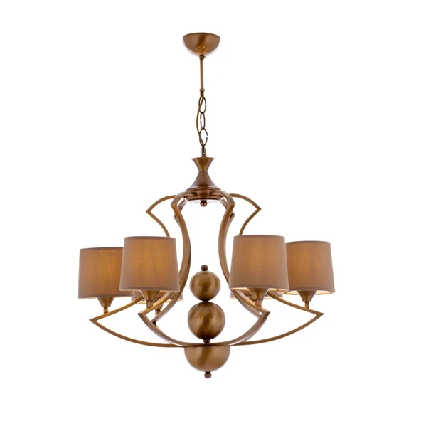 AVONNI AV-35003-6ES Eskitme Kaplama Modern Avize  Metal Kumaş 70cm ürün görseli 1