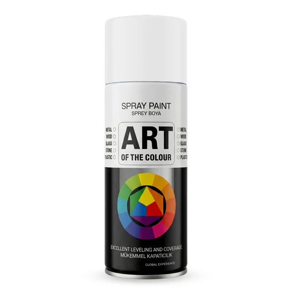 RAL9003 Beyaz Prof. Sprey Boya Metal Ahşap Taş Plastik ve Cam Yüzeylere Uygun Spray Boya 400 ml ürün görseli 1