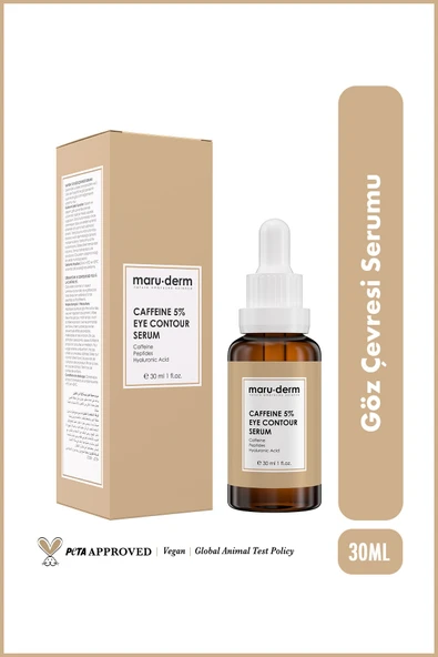 Maru.Derm %5 Kafein + Peptit + Hyalüronik Asit Göz Çevresi Serumu 30 ML ürün görseli 1