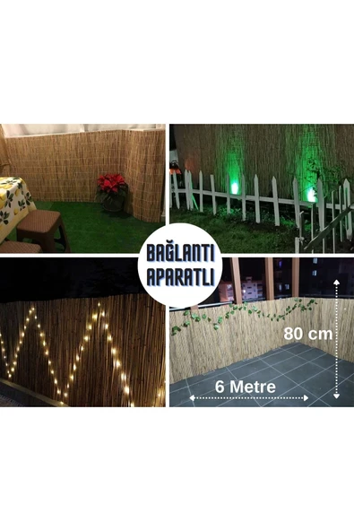 myfamily Doğal Kamış Hasır Balkon Çiti 80 Cm X 6 Metre ürün görseli 1